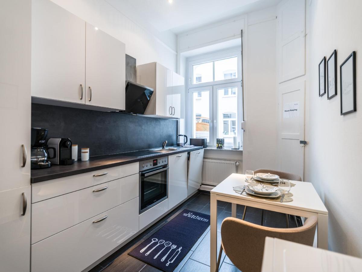 Hochwertige Altbauwohnung Im Modernen Stil In Wiesbaden - Kueche - Terrasse - Wlan - Zentral Zewnętrze zdjęcie