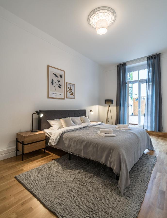 Hochwertige Altbauwohnung Im Modernen Stil In Wiesbaden - Kueche - Terrasse - Wlan - Zentral Zewnętrze zdjęcie